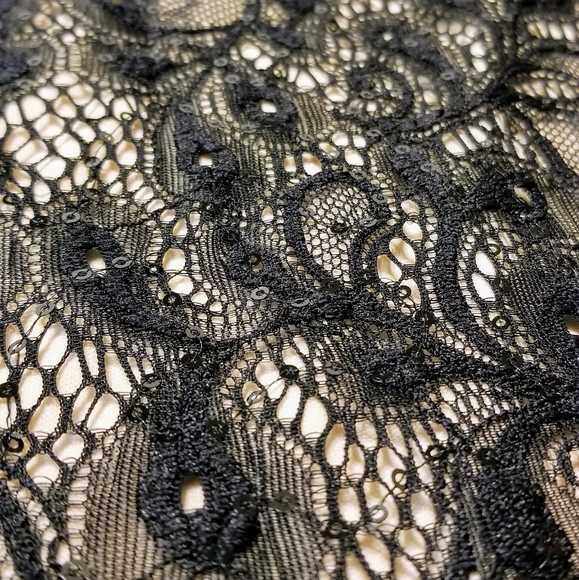 Nine West Sequin Lace Two-Tone Panel Hem - Picture 12 of 12